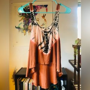Hi-Lo Tie Dye Tank Top